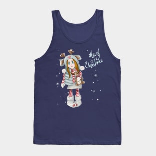 SMALL GIRL IN THE SNOW. Tank Top